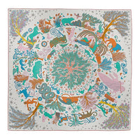 HERMES Cashmere, Mulberry Silk Shawls Women's Mixed Gray