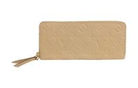 LOUIS VUITTON Empreinte Series Grain Embossed Cow Leather Clutch Wallet Men's Sand Beige Yellow