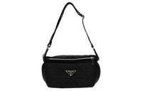 PRADA Nylon And Leather Crossbody Bag Shoulder Bag Men's Black