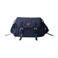 PRADA Reclycle Polyamide Shoulder Bag Unisex Dark Blue