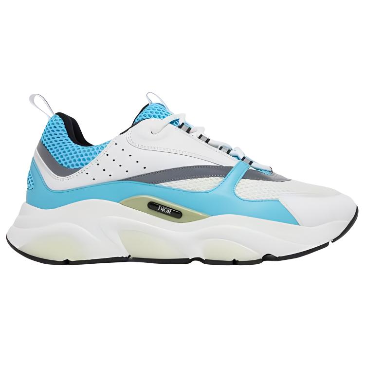 DIOR B22 Low-Top Casual Shoes Men's White Blue