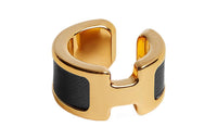 HERMES Gold Plated, Calfskin Clip On Earrings Women's Gold