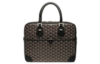 GOYARD Ambassade Canvas With Leather Handbags Briefcases Small Size Unisex Black