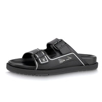 LOUIS VUITTON Trainer Slide Slippers Men's Black