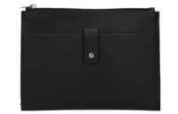 SAINT LAURENT Leather Clutch Women's Black