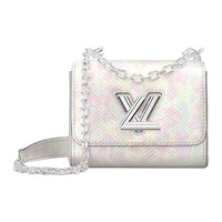 LOUIS VUITTON Twist Karung Leather Shoulder Bag Crossbody Bag Handbag Mini Women's White