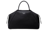 PRADA Leather One Shoulder Handbags Large Size Women's Black