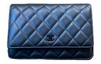CHANEL WOC Lambskin Portable Crossbody Bag Shoulder Bag Women's Black