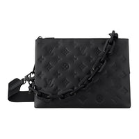 LOUIS VUITTON Coussin EPI Leather Crossbody Bag, Shoulder Bag Men Black