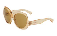 SAINT LAURENT Acetate Irregular Shape Sunglasses Women's Yellow