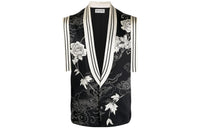 SAINT LAURENT Floral Embroidered Silk Waistcoat