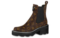 LOUIS VUITTON Short Chelsea Boots Women's Brown