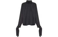 SAINT LAURENT Gathered Turtleneck Blouse