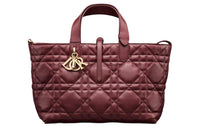 DIOR Calfskin One Shoulder Handbags Medium Size Women's Burgundy
