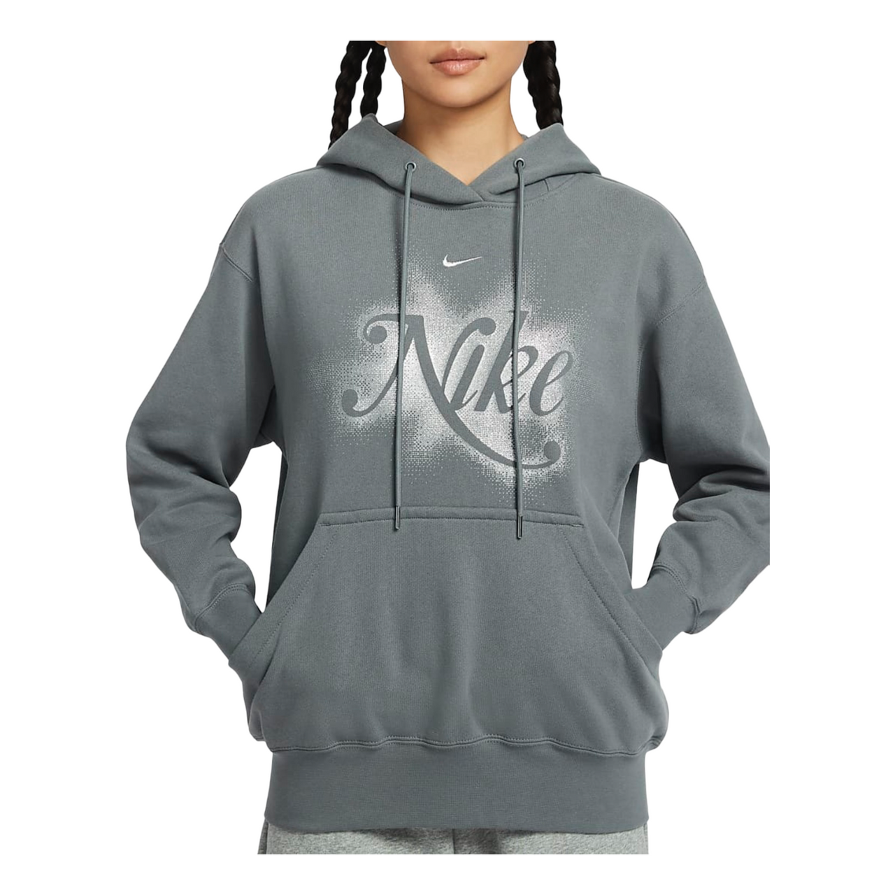 (WMNS) Nike Sportswear Phoenix Fleece Hoodies 'Grey' HQ4869-084