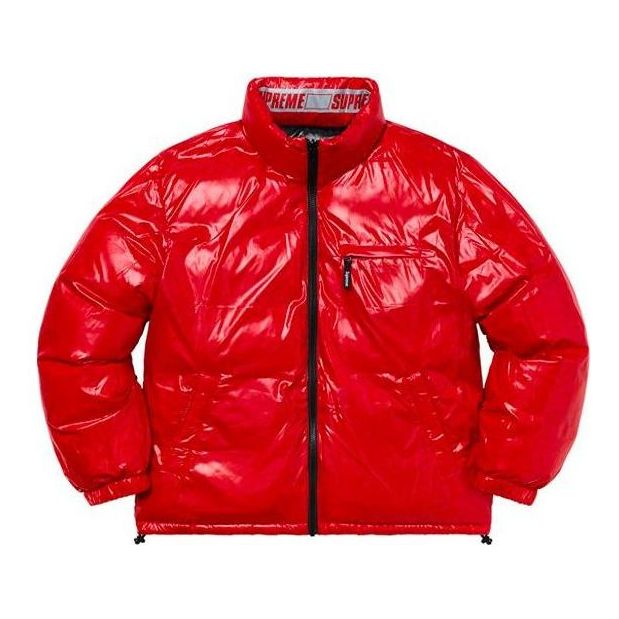 Supreme Shiny Reversible Puffy Jacket 'Black Red' SUP-SS20-164