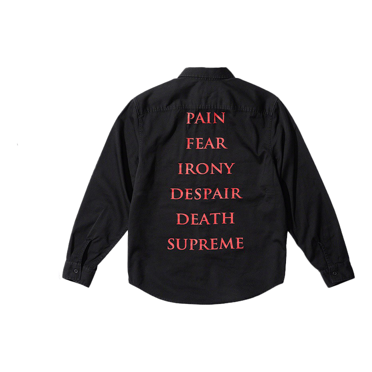 Supreme x The Crow Work Shirt 'Black White Red' SUP-FW21-181