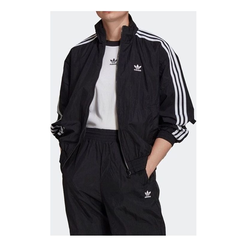 (WMNS) adidas Adicolor Classics Japona Track Top Asia Sizing 'Black White' GN2928