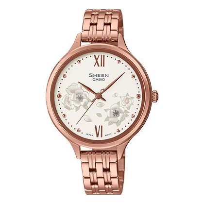 CASIO SHE-4551PG-7AUPR Analog SHEEN Sapphire Crystal SHE-4551PG-7AUPR