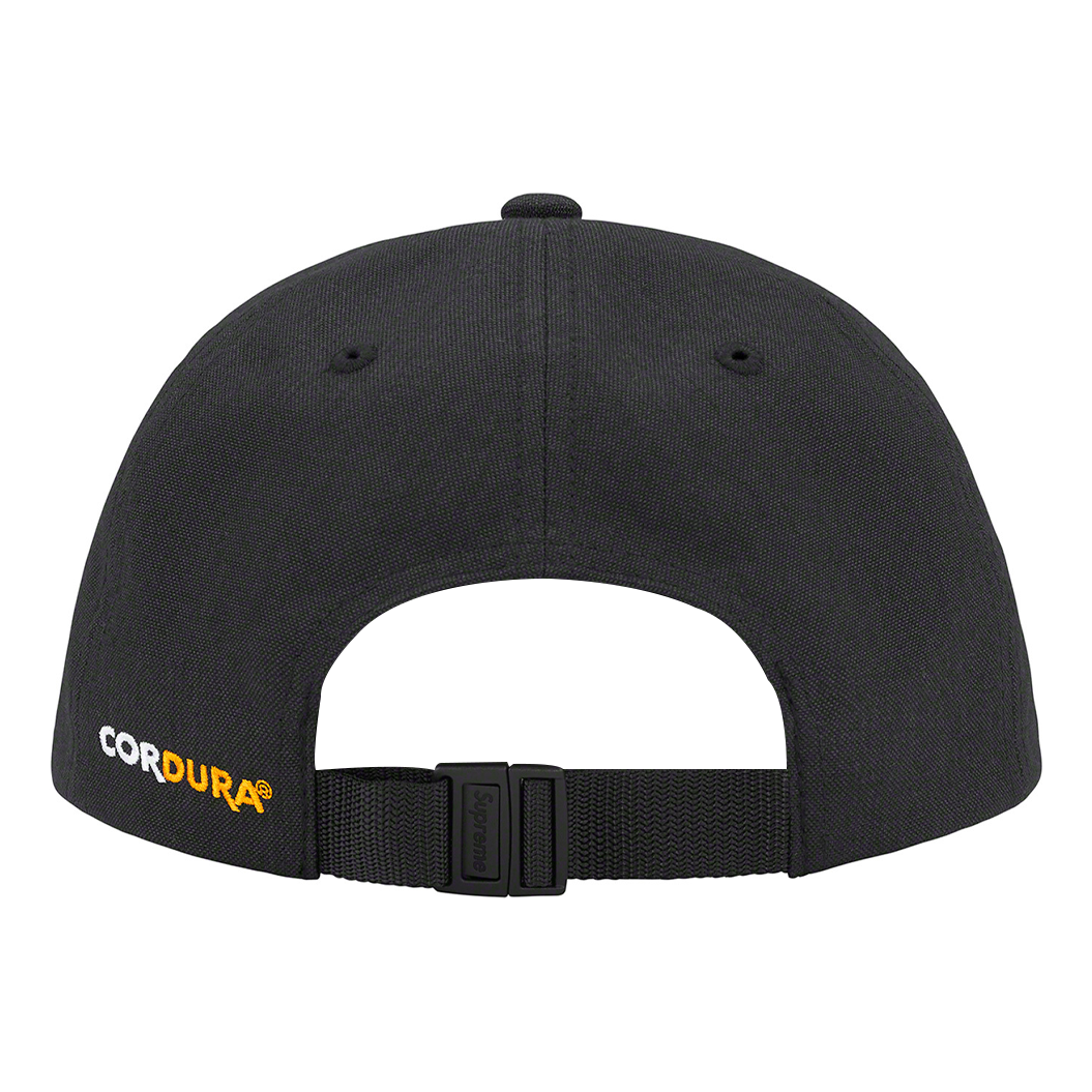 Supreme Brushed Cordura Small Box 6-Panel 'Black White Yellow' SUP-FW22-1010