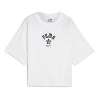 (WMNS) PUMA Classics Relaxed T-shirt 'White' 626808-02