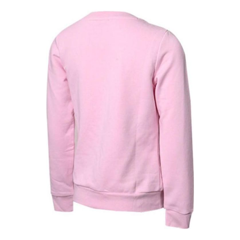 (GS) adidas Essentials Big Logo Cotton Sweatshirt Asia Sizing 'Pink White' IC6119