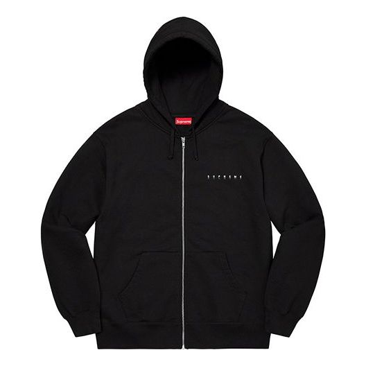 Supreme Globe Zip Up Hooded Sweatshirt 'Black' SUP-FW20-355