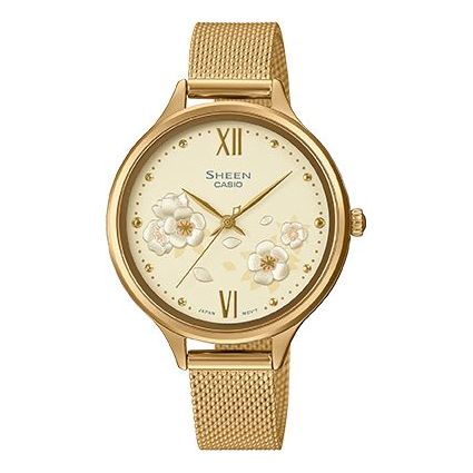 CASIO SHE-4551GM-9AUPR Analog SHEEN Sapphire Crystal SHE-4551GM-9AUPR