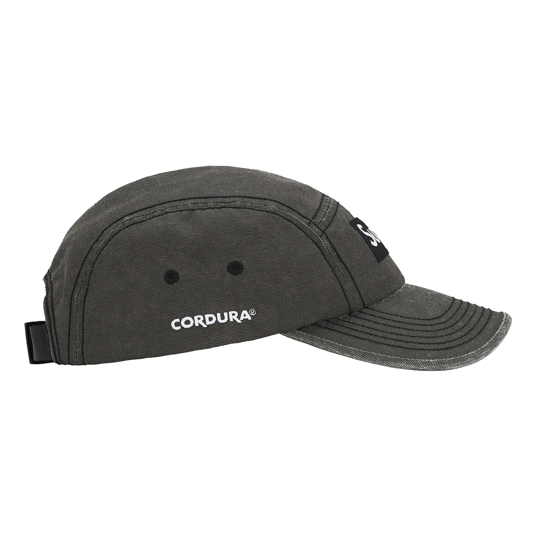 Supreme Washed Cordura Camp Cap 'Grey Black White' SUP-FW22-1019