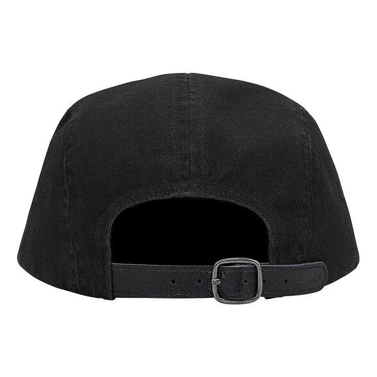 Supreme Washed Chino Twill Camp Cap 'Black White' SUP-SS20-523