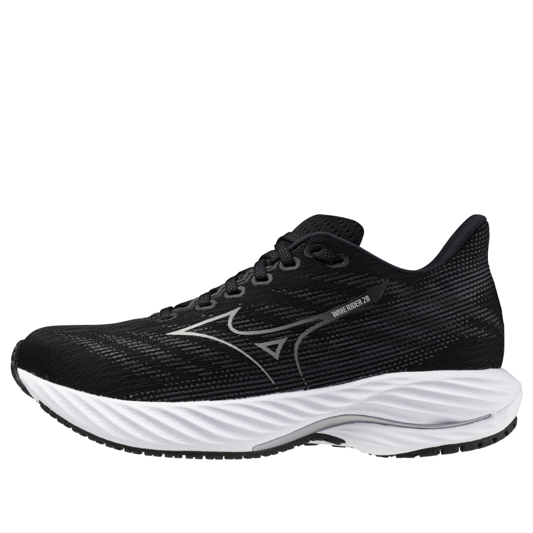 (WMNS) Mizuno Wave Rider 27 4E Running Sneakers 'Black' J1GD240622