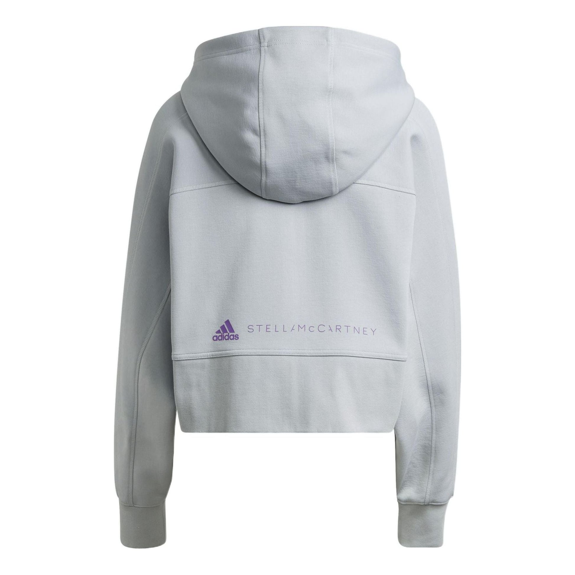(WMNS) adidas by Stella McCartney Cropped Hooded Jacket Asia Sizing 'Grey' HI6063