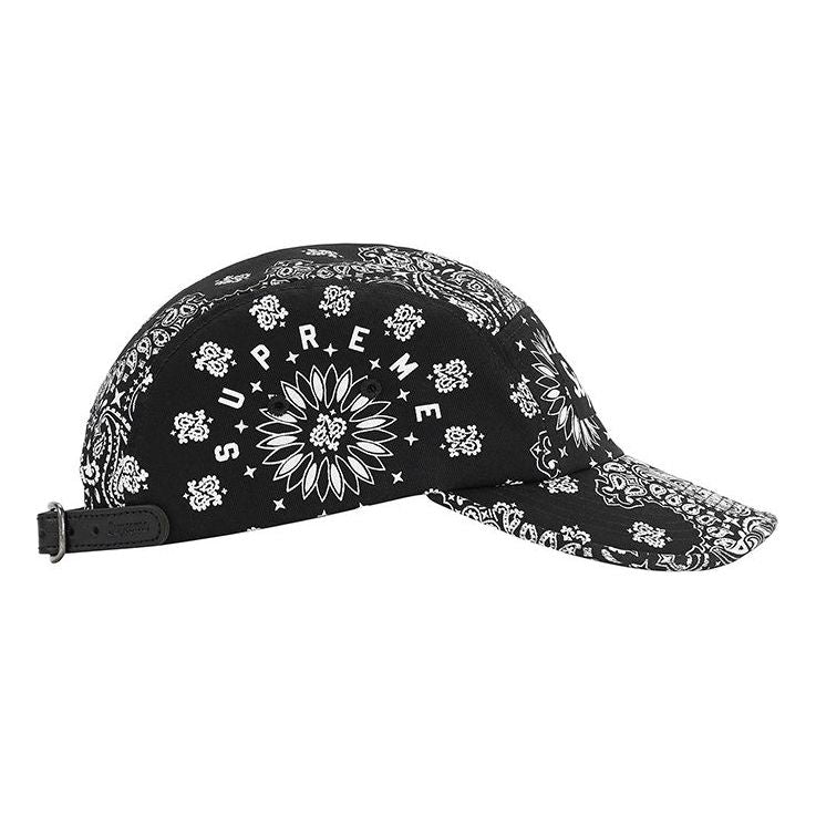 Supreme Bandana Camp Cap 'Black White' SUP-SS21-734