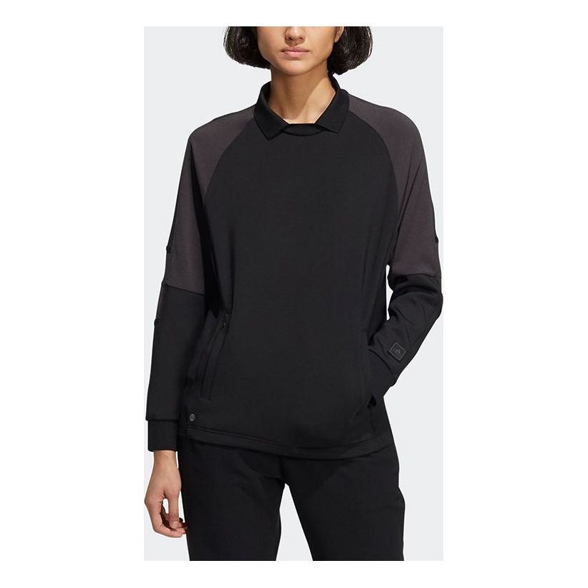 (WMNS) adidas Go-To Crewneck Sweatshirt Asia Sizing 'Black' H64646