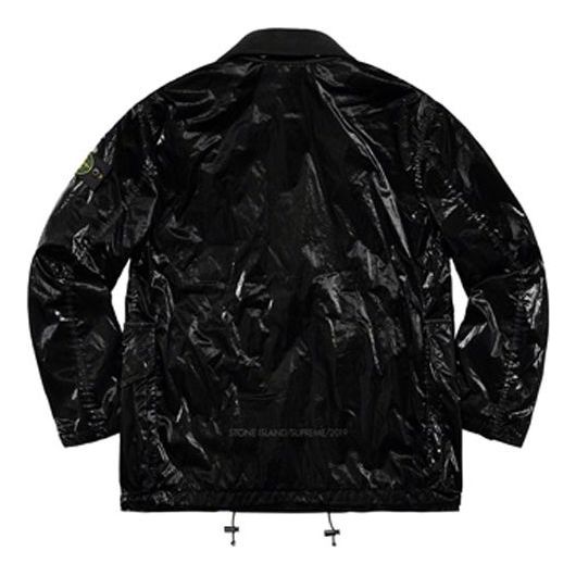 Supreme x Stone Island New Silk Light Jacket 'Black' SUP-SS19-417
