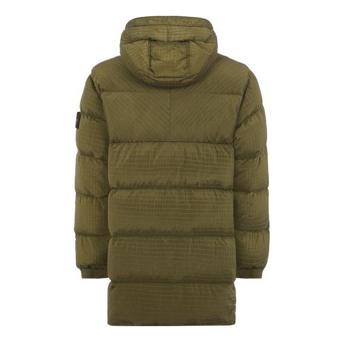 STONE ISLAND Compass-patch Hooded Down Jacket 'Olive Green' 791571432-V0058