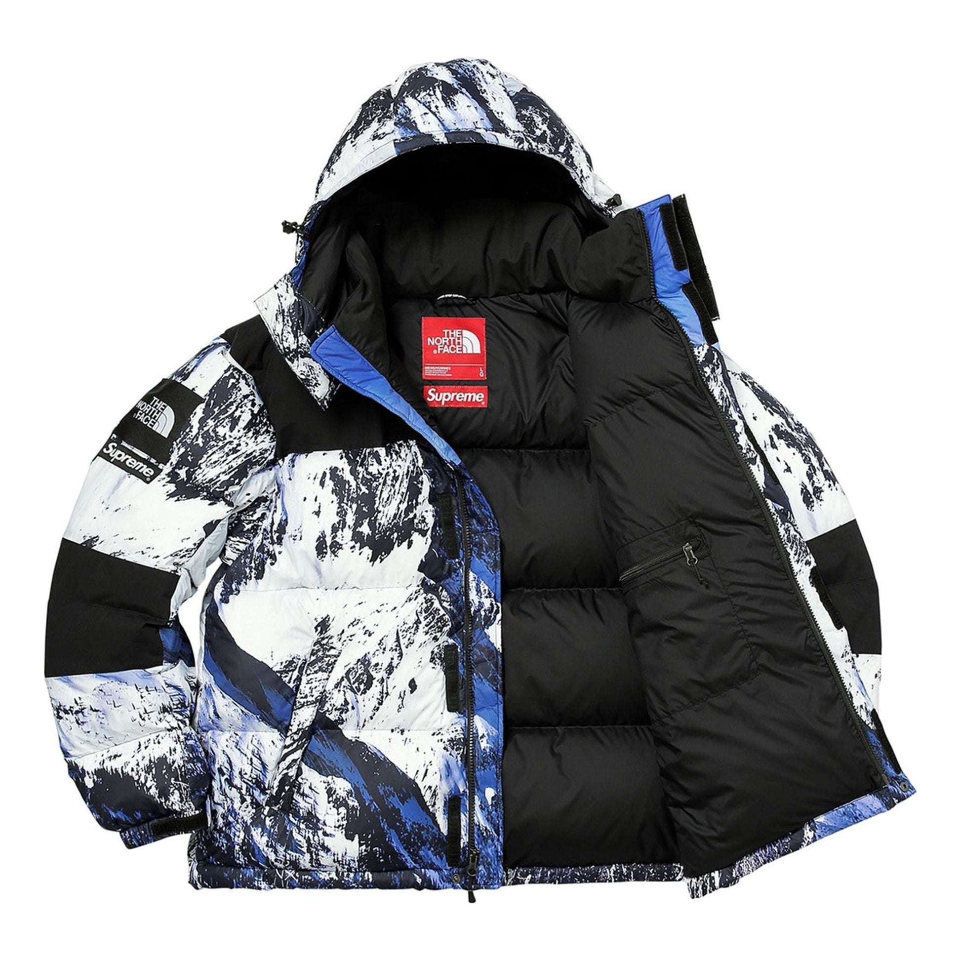 Supreme x The North Face Mountain Baltoro 700 Fill Down Jacket 'White Blue Black' SUP-SS18-599