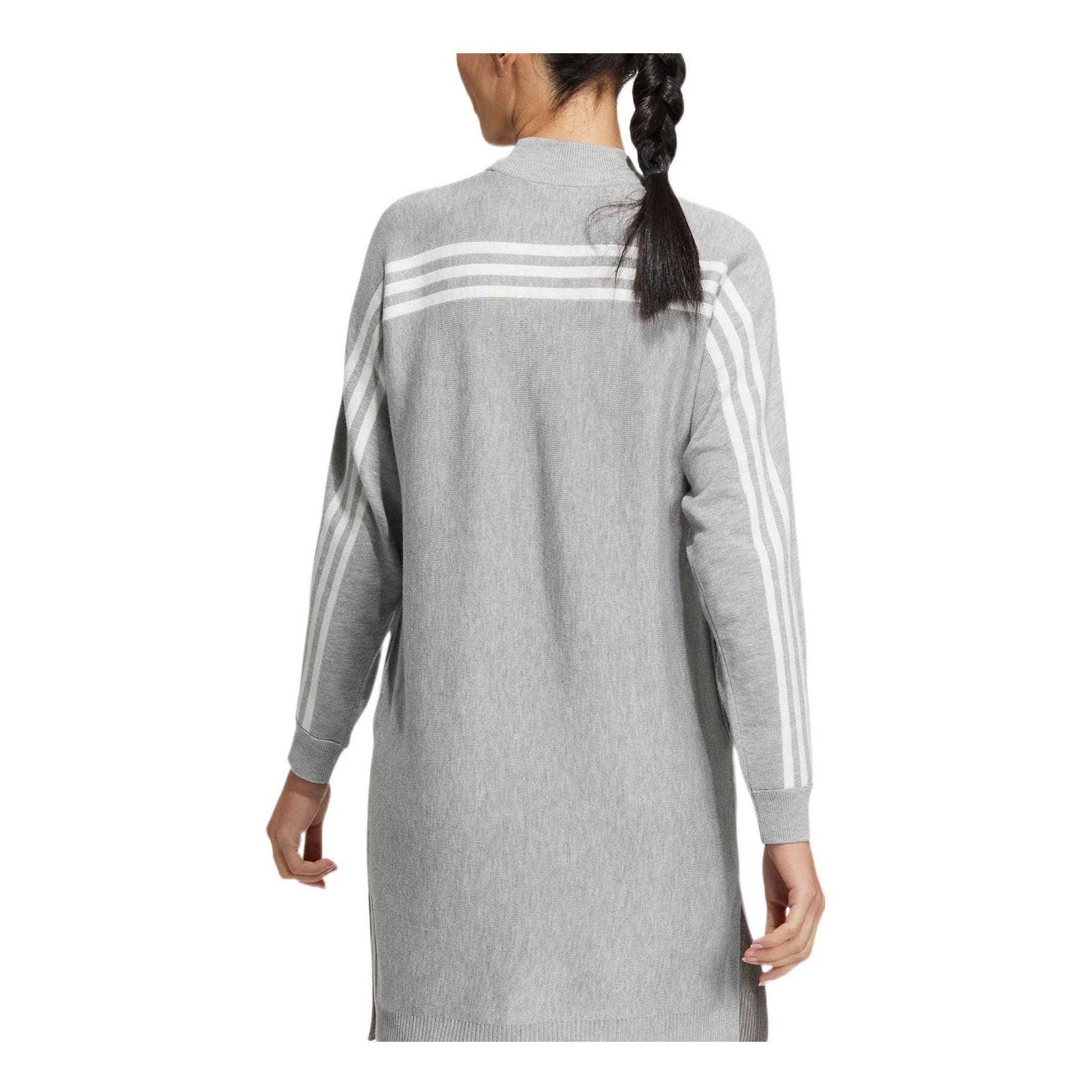 (WMNS) adidas 3-Stripes Long Sleeve Sweater Dress Asia Sizing 'Grey' HG8277