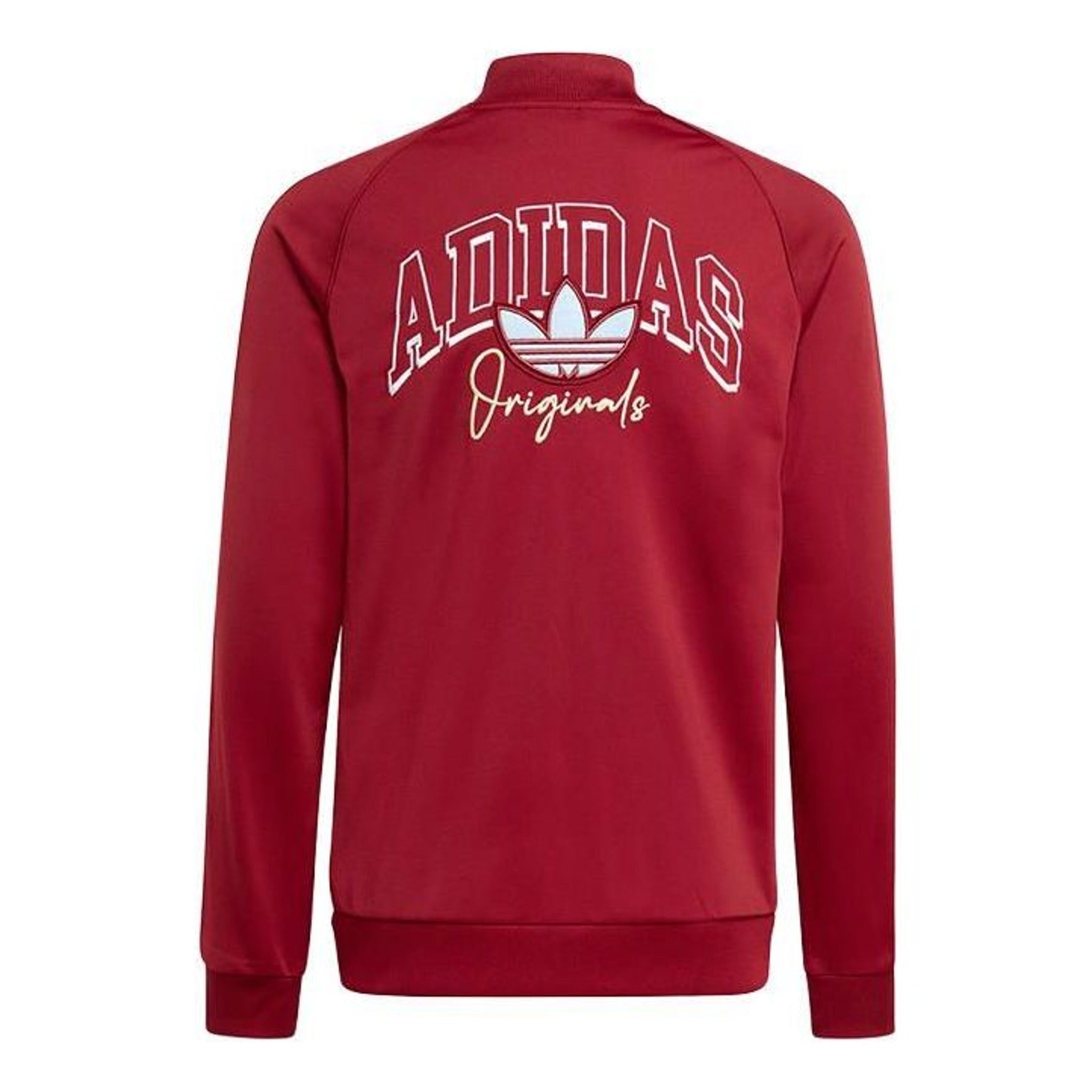 (GS) adidas Collegiate Graphic Pack SST Track Top Asia Sizing 'Burgundy' IJ0758