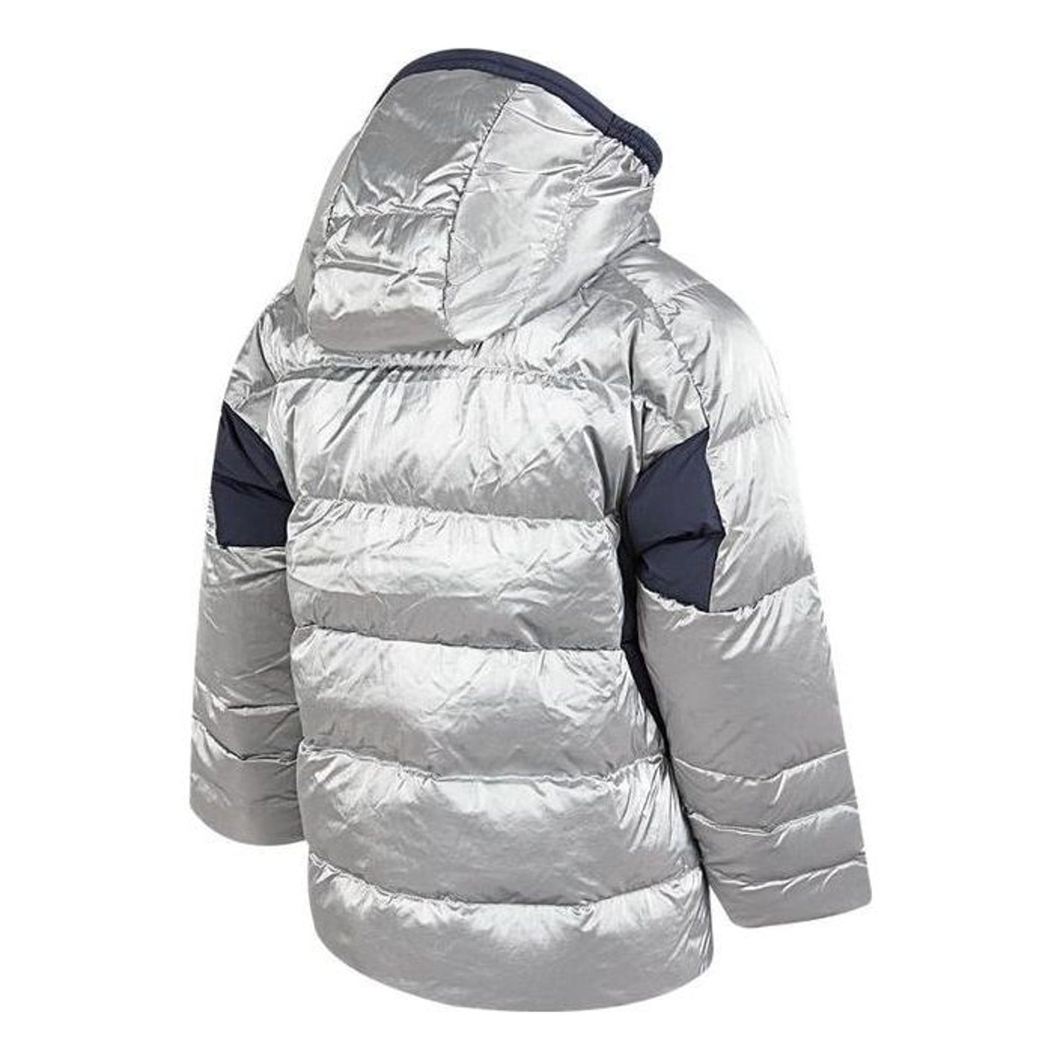 (GS) adidas Shiny Down Jacket Asia Sizing 'Silver Black' H40338