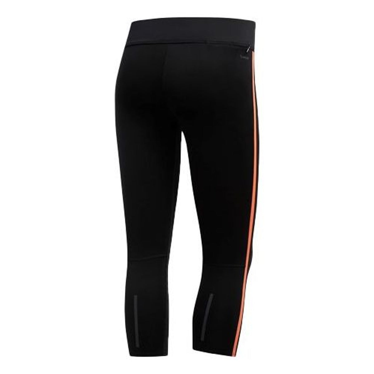 (WMNS) adidas Own the Run 3/4 Tights Asia Sizing 'Black Orange' DZ2010
