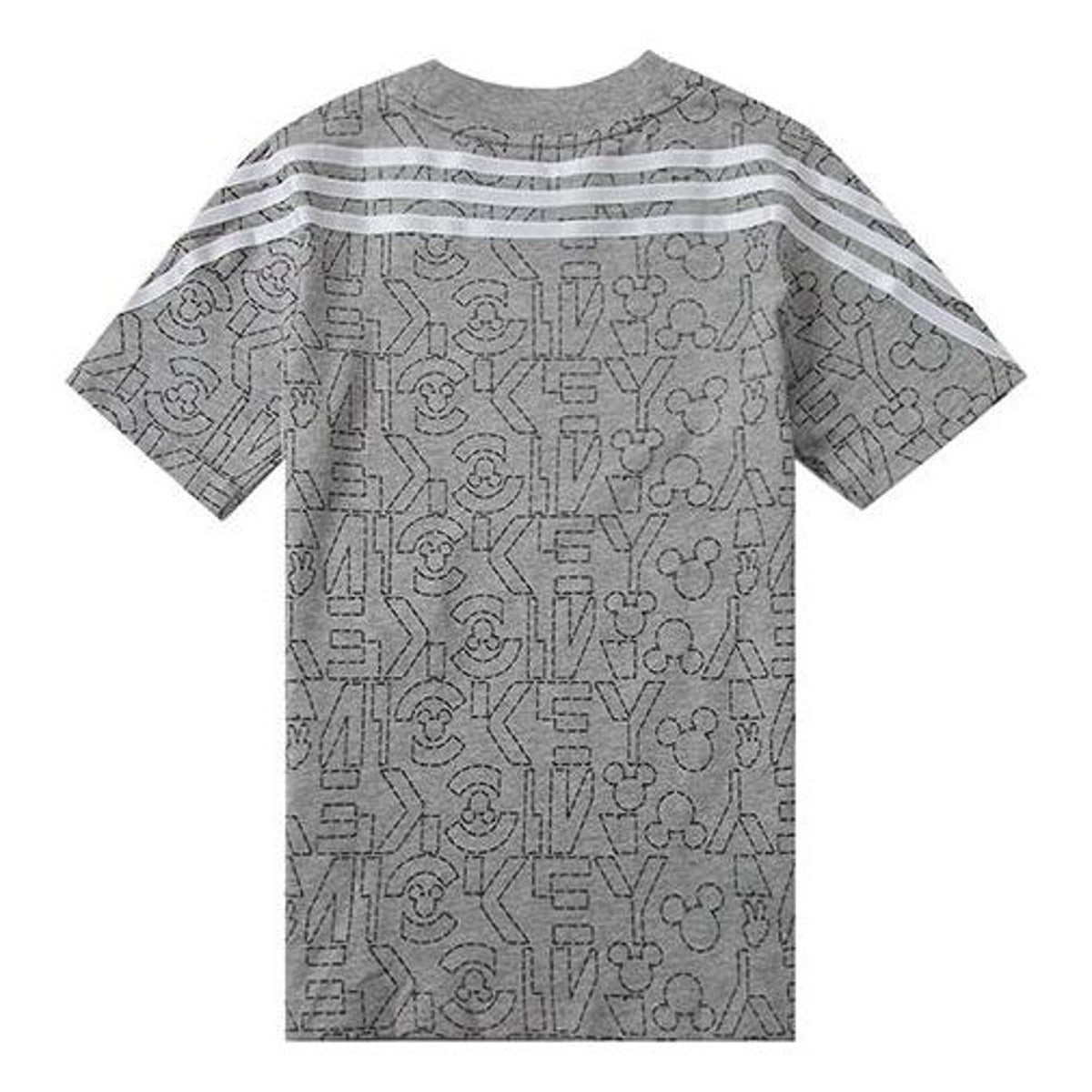 (GS) adidas x Disney Mickey Mouse T-Shirt Asia Sizing 'Grey White' HA6578