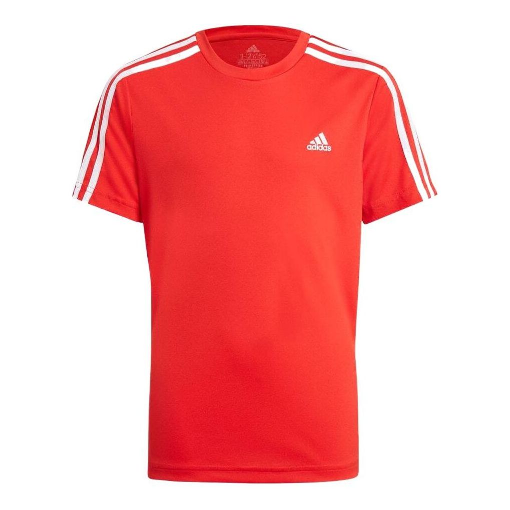 (GS) adidas Designed To Move T-Shirt And Shorts Asia Sizing 'Red Black' GN1493