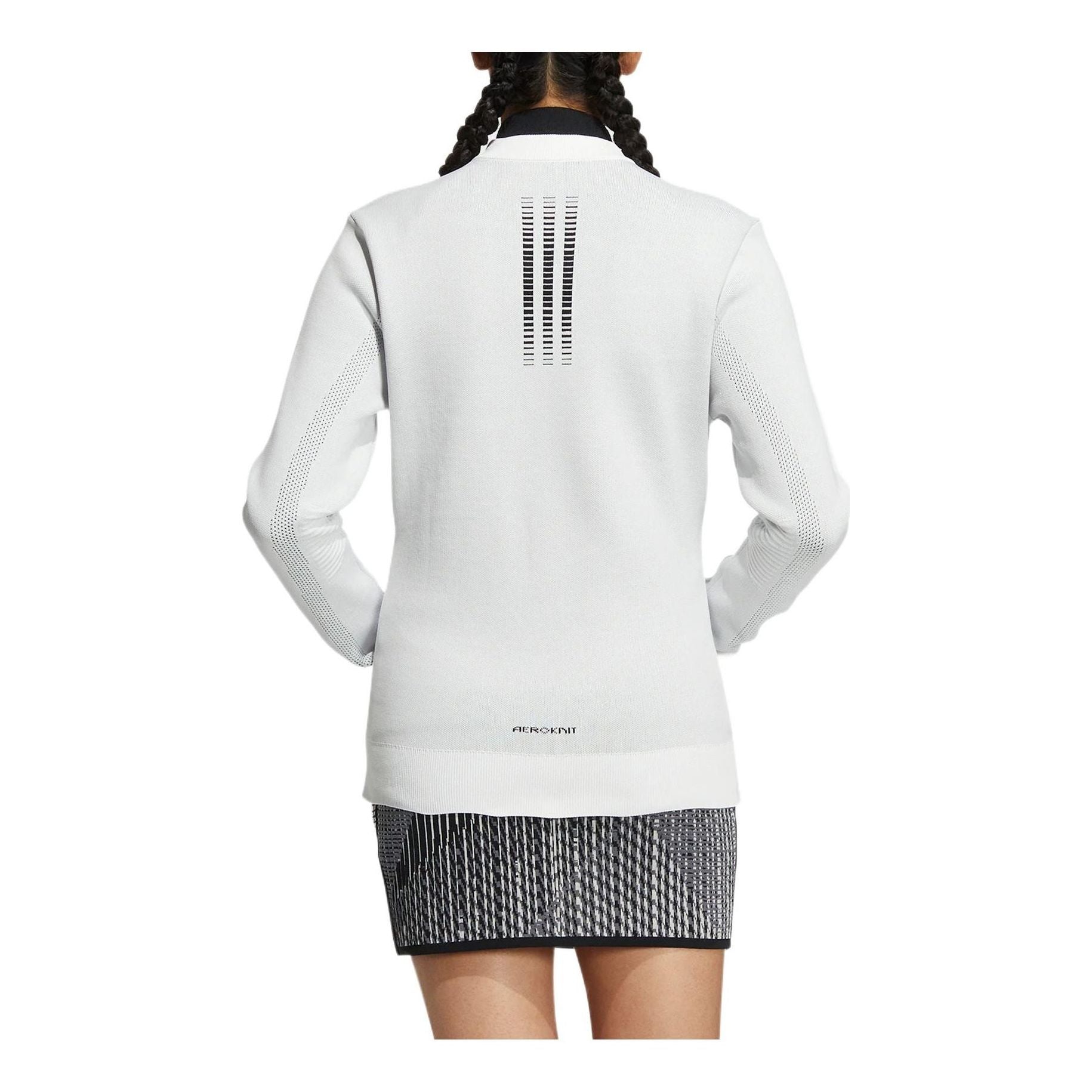 (WMNS) adidas AEROKNIT Fabric Mix Long Sleeve Full Zip Jacket Asia Sizing 'White' HG1672