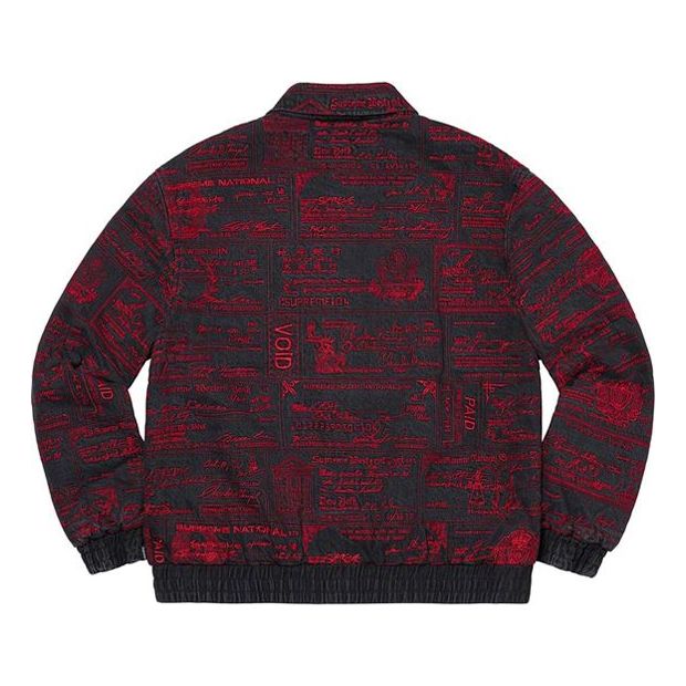Supreme Checks Embroidered Denim Jacket 'Red Black' SUP-SS20-453