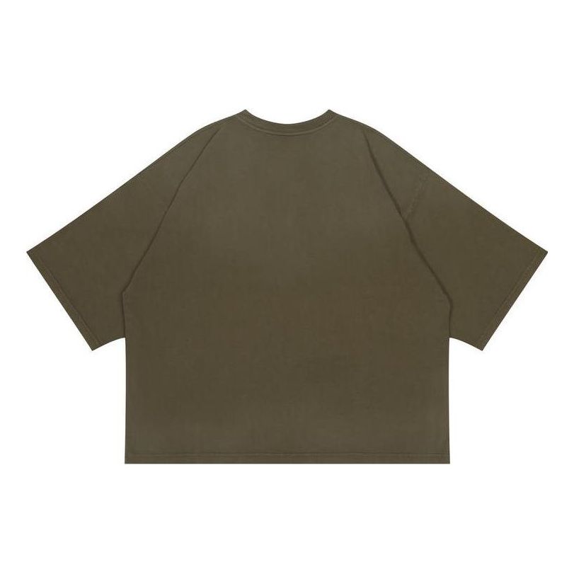 Drew House Scribble Boxy T-shirt 'Faded Olive' DR-FW22-008