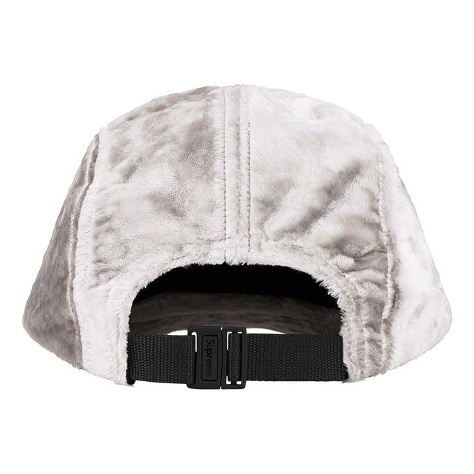 Supreme Crushed Velvet Camp Cap 'White Silver' SUP-SS22-992
