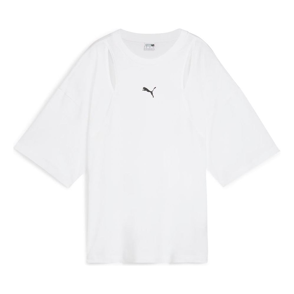 (WMNS) PUMA DARE TO Oversized Cut-out T-shirt 'White' 626644-02