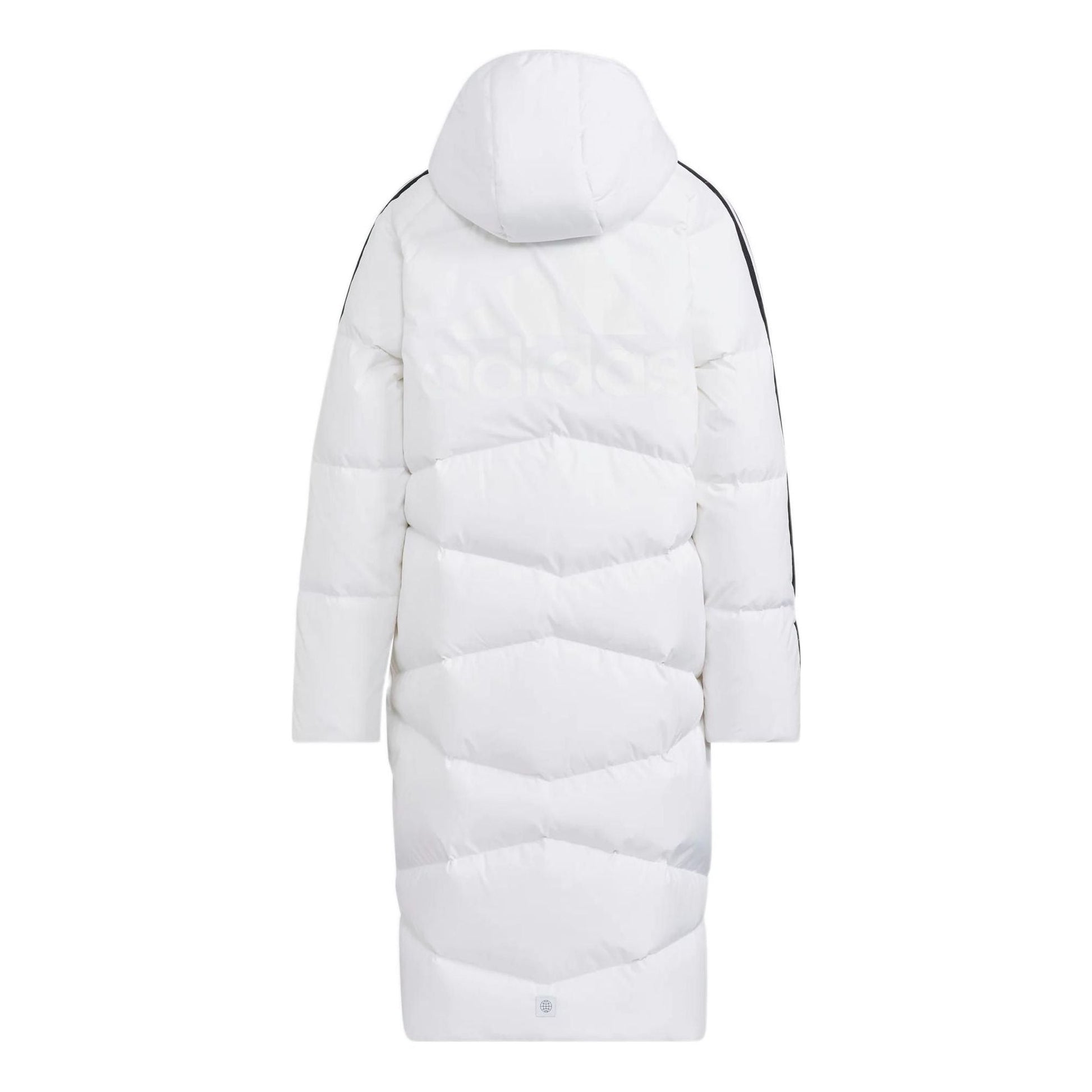 (GS) adidas Padding 3-Stripe Long Length Down Jacket Asia Sizing 'Whtie' HM7165