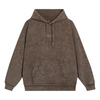 Li-Ning Embroidered Logo Washed Hoodie 'Brown' AWDSD13-2